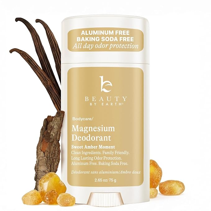 Natural Deodorant for Women - Aluminum & Baking Soda Free, USA Made for Long-Lasting Odor Protection, Made with 55% Organic Ingredients, Kid & Sensitive Skin Safe Magnesium Deodorant