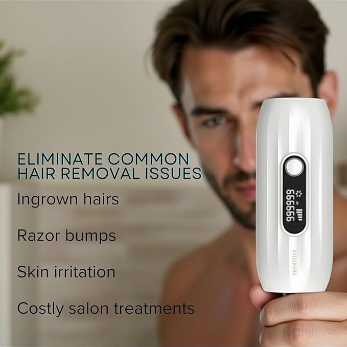 FrostLite Pro Ice Cooling IPL Home Use Hair Removal Device- Gentle & Painless Hair Reduction for Smooth, Hair-Free Skin on Body and Face for Women and Men