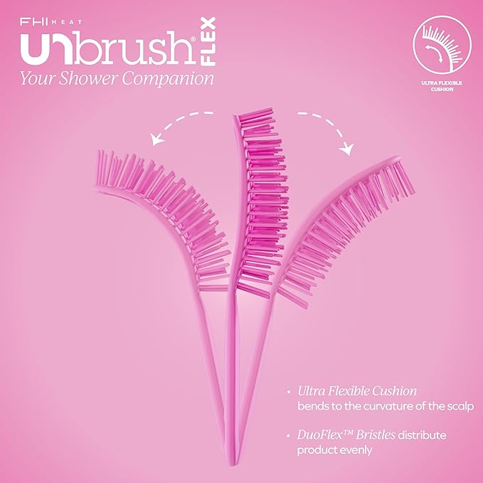 FHI Heat UNbrush Flex Detangling Hair Brush - Pink