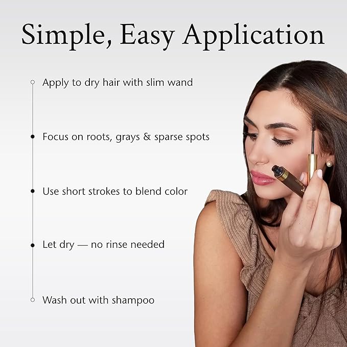 Boyd’s Brush It Away | Grey Hair Root Touch Up for Women & Men | Temporary Hair Color Mascara | Quick-Dry Water-Resistant Concealing Formula | Blonde, 3-Pack