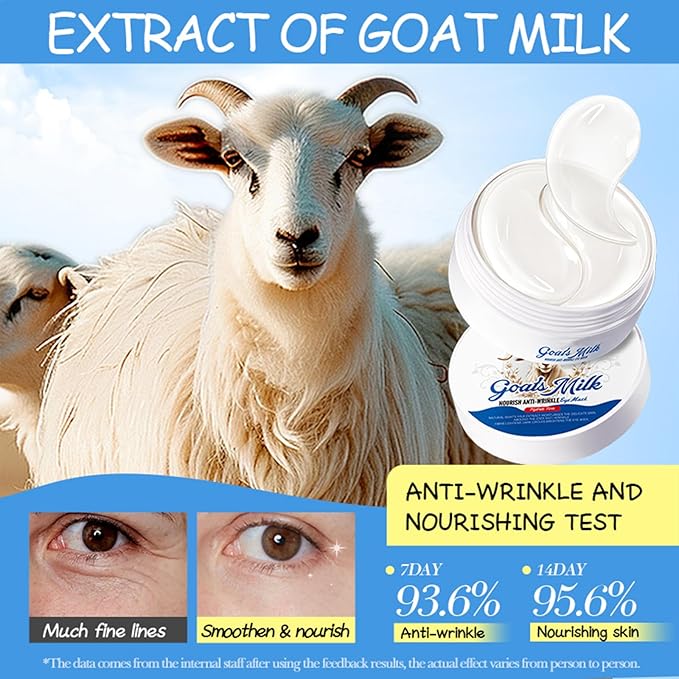 Under Eye Patches for Dark Circles & Puffy Eyes - 60 Pairs Hydrating Eye Mask with Hyaluronic Acid,Hydrolyzed Elastin&Goats Milk - Vegan, Cruelty-Free