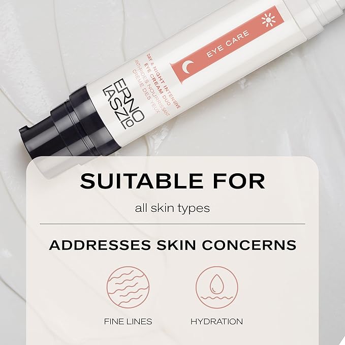 Erno Laszlo Day & Night Anti-Wrinkle Intensive Eye Cream, Mature Skincare, Anti-Aging Eye Cream Helps with Dark Circles, Fine Lines, Crow’s Feet, 2 x 0.27 Fl. Oz.