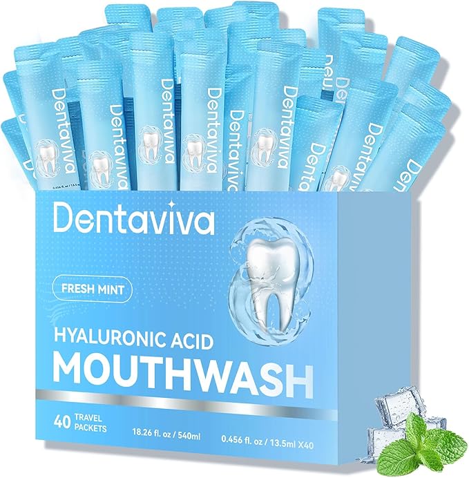 Travel Mouthwash, Fluoride Free Gentle Whitening Toothpaste, On-The-Go, Sensitivity Free, Travel Oral Care