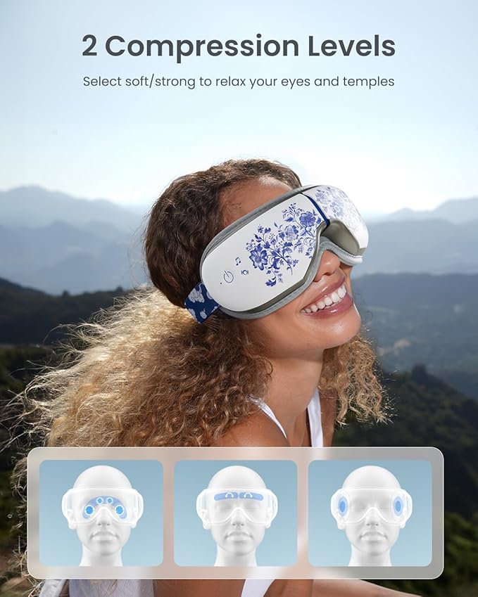 RENPHO Eye Massager with Heat, Valentines Day Gifts for Her Him Birthday Gifts for Women Mom, FSA Eligible HSA Eye Mask for Migraine,Sleep Mask for Dry Eyes Relax, Reduce Strain for Men Dad Eyeris 1