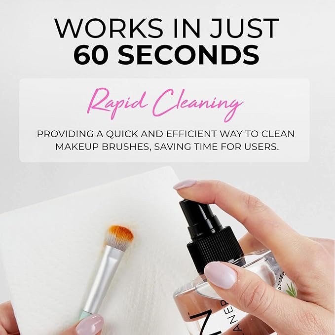 ISOCLEAN Professional Brush Cleaner 3 fl oz - Paradise - Makeup Brush Cleaner for Cosmetic Tools, Cleans Bristles, Scented No-Rinse Formula Dries in 60 Seconds, Vegan, Not Tested on Animals, Spray Top