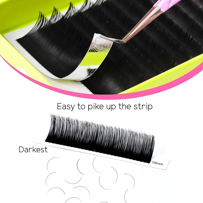 TDANCE Cashmere Lash Extensions Super Matte Black Volume Lash Extension C CC D DD B J L Curl 0.03-0.2mm Thickness Classic Lash Extensions Eyelash Extensions Professional Salon Use(0.05-DD,8mm)