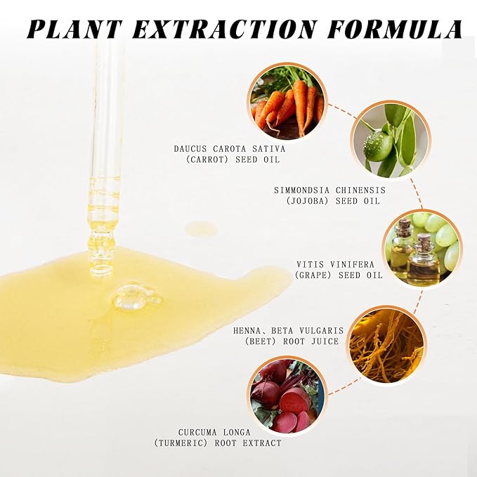 Natural Organic Self-Tanning Drops for Face -7- Carrot Seed Oil, Jojoba & DHA Bronzing Drops | Hydrating, Vegan Tanning Serum with Beetroot & Turmeric | Gentle Face Tanner for Sunless Glow