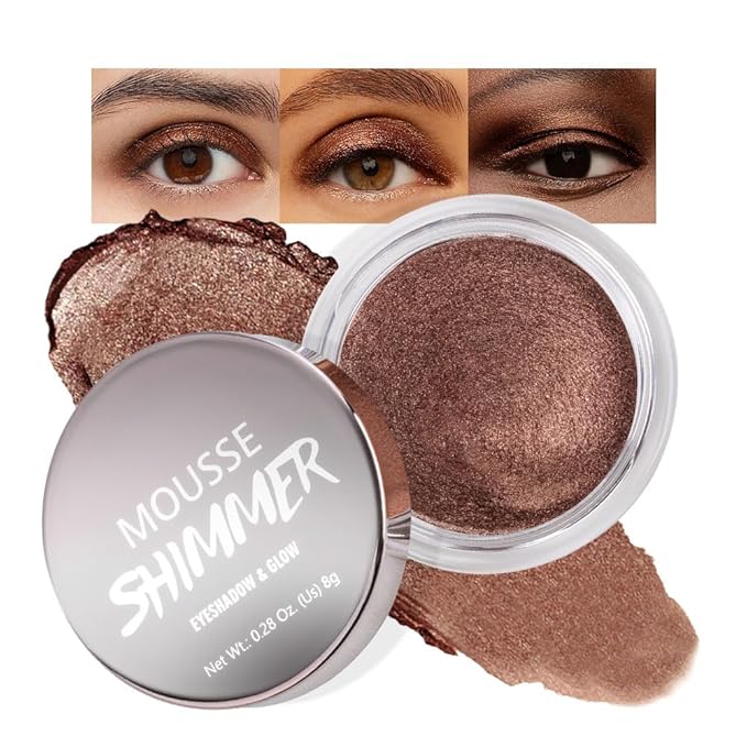 Cocoa Bronze Cream Eyeshadow – Deep Bronze Metallic Eye Shadow, High Pigment Brown Shimmer Shade, Waterproof Long-Lasting Crease-Proof Single Eyeshadow for Neutral Smokey & Everyday Glam Eye Makeup 7