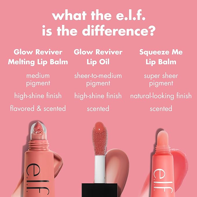 e.l.f. Glow Reviver Melting Lip Balm, Hydrating Tinted Lip Balm For A Glossy Finish & Soft, Supple Lips, Vegan & Cruelty-Free, Vanilla Toffee