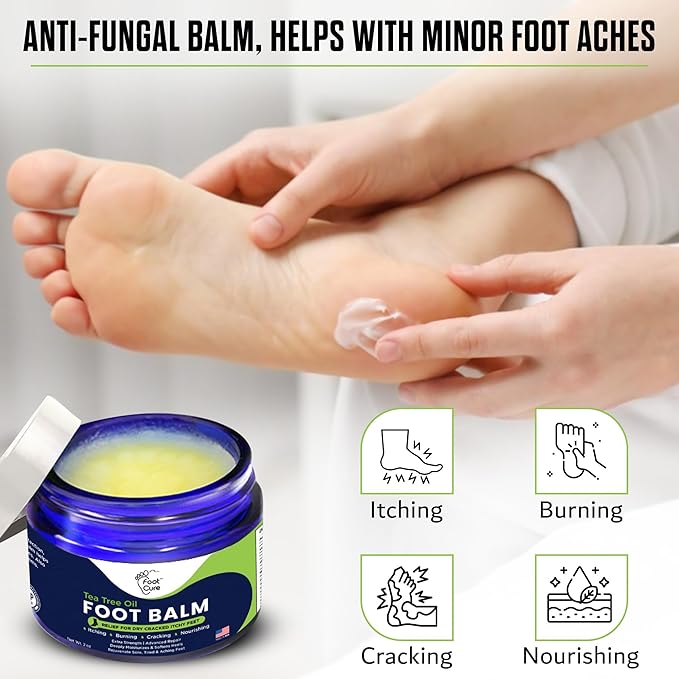 Antifungal Cream - For Itchy Feet and Skin Fungus Relief - Extra Strength Treatment for Athlete’s Foot, Ringworm, and Jock Itch. Moisturizer for Dry Cracked Feet infused with Tea Tree Oil Made in USA