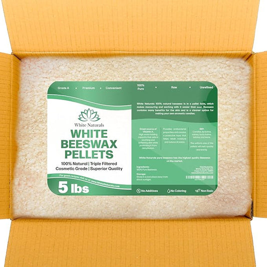Bulk White Beeswax Pellets 5lb, Pure, Lotions,