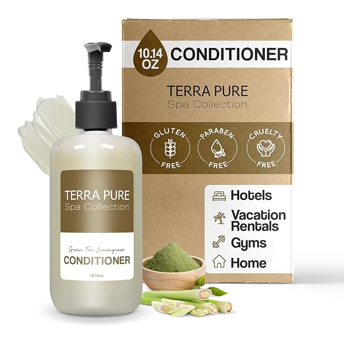 Terra Pure Conditioner | Spa Collection | Hotel Amenities in Pump Bottle | 10.14 oz. / 300 ml (Single Bottle)