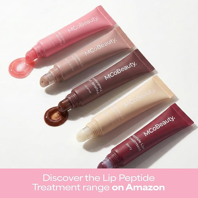 MCoBeauty - Peptide Lip Treatment - Buttercream - Clear Cream Shade - High Gloss Peptide Lip Balm & Plumper with Shea Butter - Hydrating Conditioning Lip Glaze for Soft Smooth Lips - Cruelty Free