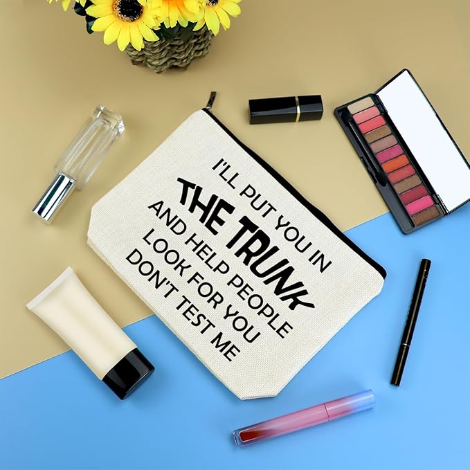 True Crime Gifts For Women Friends Makeup Bag Gift True Crime Lover Fan Podcast Lovers Gifts Cosmetic Bag Funny Serial Killer Horror Quotes Gift Birthday Halloween Graduation Present Makeup Pouch
