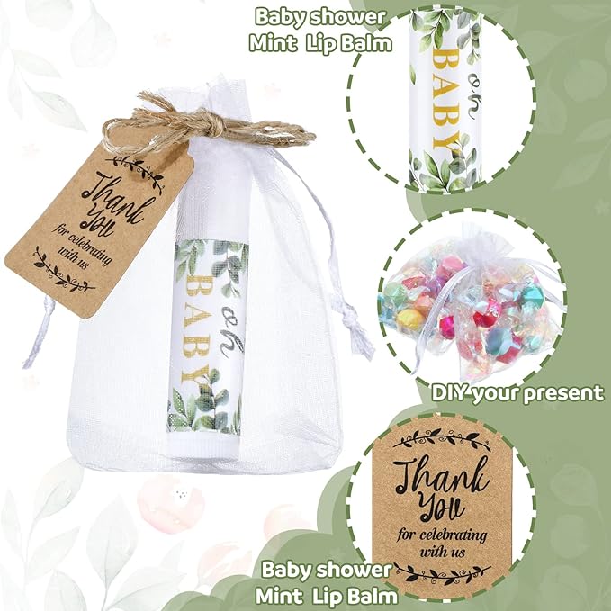 Demissle 50 Pcs Baby Shower Lip (Leaves)