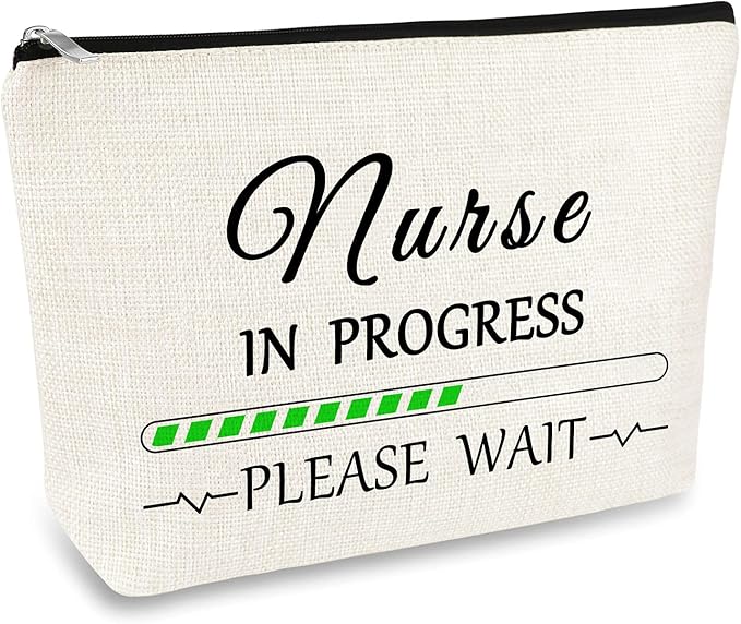 Nurse Appreciation Gift Makeup Bag RN Cosmetic Bag Graduation Nurses' Week Birthday Gift for Nursing School Student Women Coworker Sister Nurse Practitioner Present Travel Zipper Toiletries Pouch