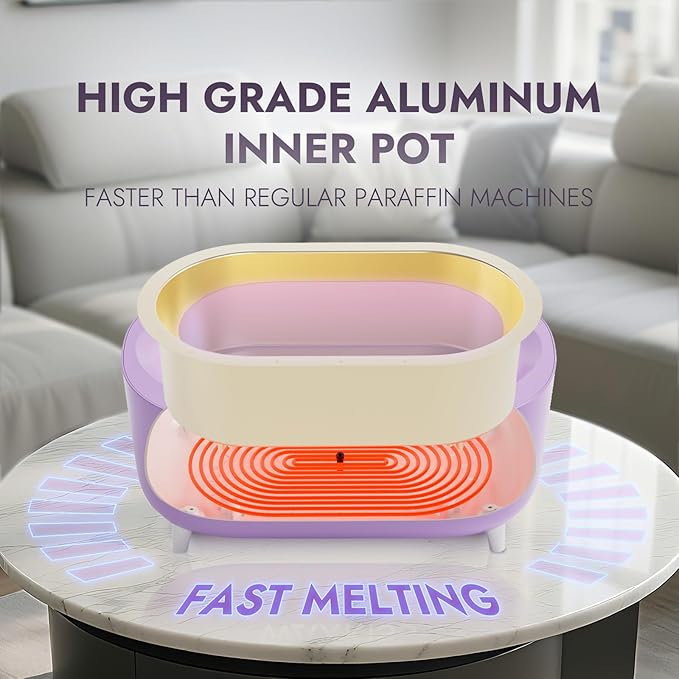 Waxkiss Intelligent Paraffin Wax Machine for Hands & Feet, 8 Pack Refills Paraffin Wax Warmer Kit for Professional Spa (A)
