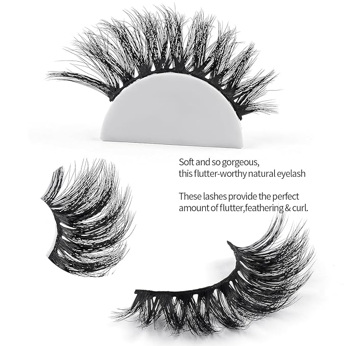 MAGEFY 20 Pairs 4 Styles Eyelashes, 7mm-18mm Lashes Natural Look to Dramatic False Eyelashes with Portable Boxes,Style-1
