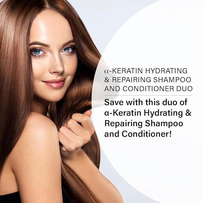 Peter Coppola a-Keratin Hydrating & Repairing Shampoo and Conditioner Duo - Strengthen and Repair Damaged Hair - Nourishes for Soft, Shiny Hair 10 oz
