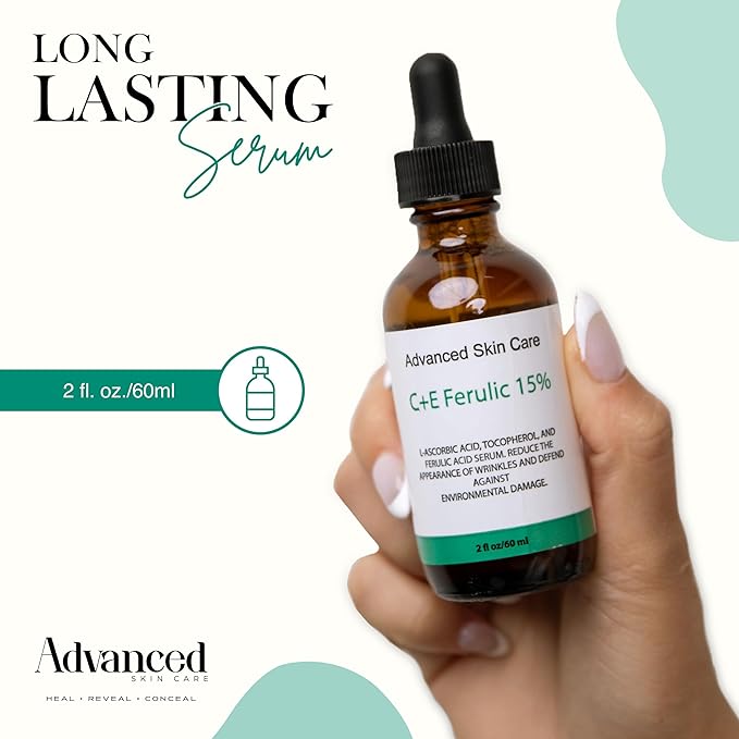 Advanced Skin Care Advanced skin care 15% Vitamin CE serum (Compare to Leading Skin CE Serum) with Ferulic Acid 2.oz 2 Fl Oz (Pack of 1)
