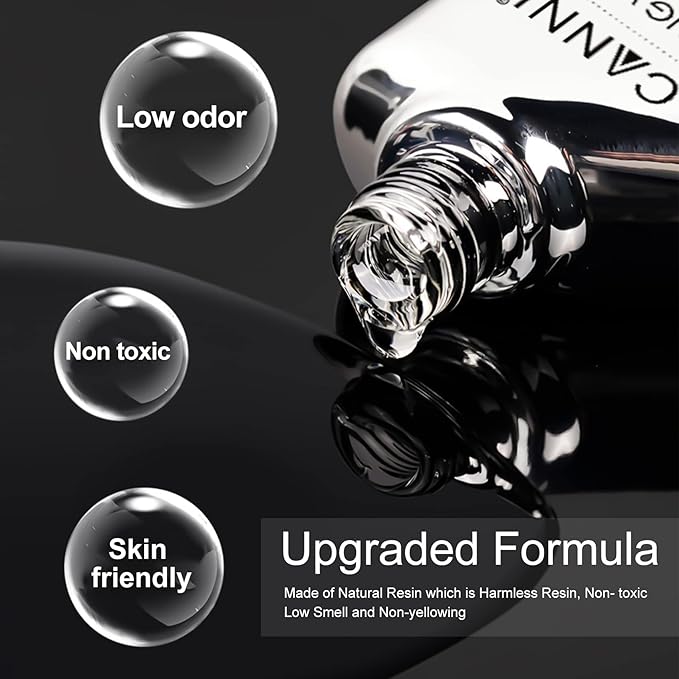 CANNI 18ml No Wipe Gel Top Coat - Scratch Resistant Gel Nail Polish High Gloss Shiny and Long Lasting Clear Top Coat, Soak Off LED Nail Lamp Nail Art Starter Manicure