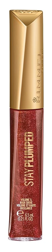 Rimmel Stay Plumped Lip Gloss, 760 Bronze Suga, Pack of 1