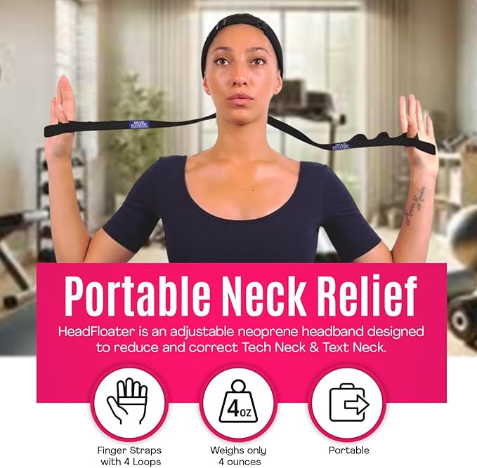 HeadFloater, Neck Stretches To Relieve Tech Neck, traction device designed to alleviate tightness and pain in the neck and shoulders
