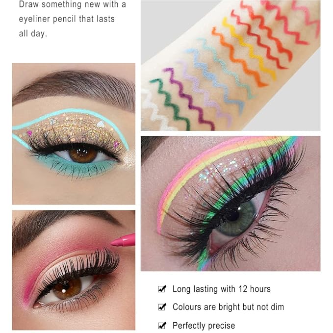 eyeliner pencil retractable eyeliner creamy pigmented smudge proof eye liner pen Blue