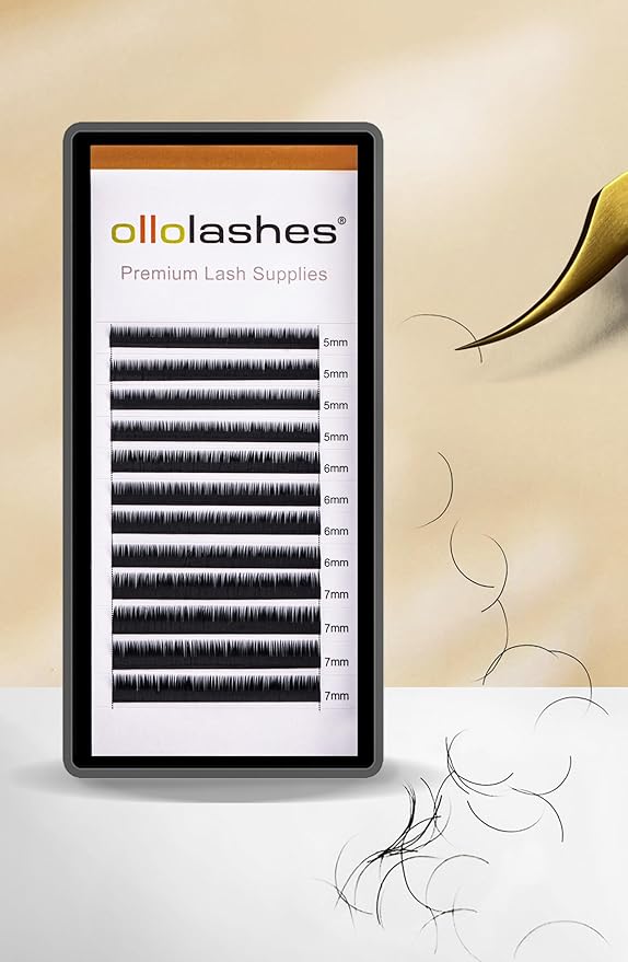 Bottom Lash Extension J Curl 0.07mm Mix5-7mm 5mm 6mm 7mm Black Color Bottom Lash Extensions, Professional Supplies for Lash Techs (Bottom-J-0.07, 5-7mm)