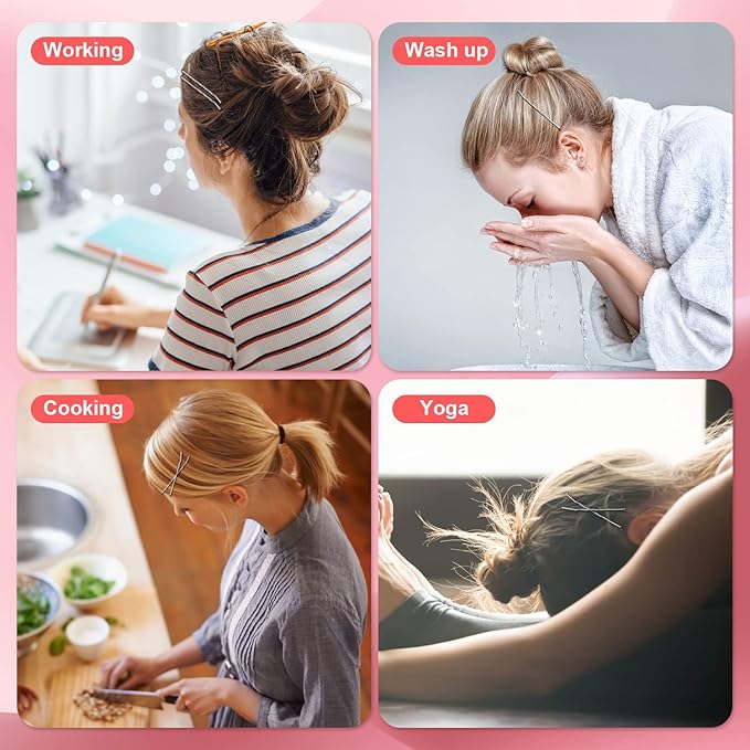 MORGLES Large Silver Bobby Pins for Gray Thick Hair, 2.75" Jumbo Hair Pins with Box 120PCS