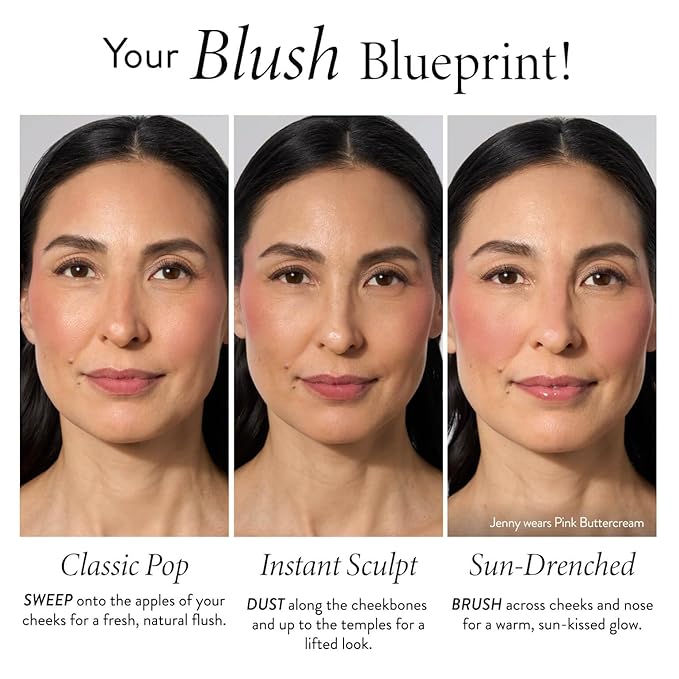LAURA GELLER NEW YORK Baked Blush-n-Brighten Marbleized Blush for Cheeks - Ethereal Rose - Natural Finish - Buildable Color (Pack of 2)