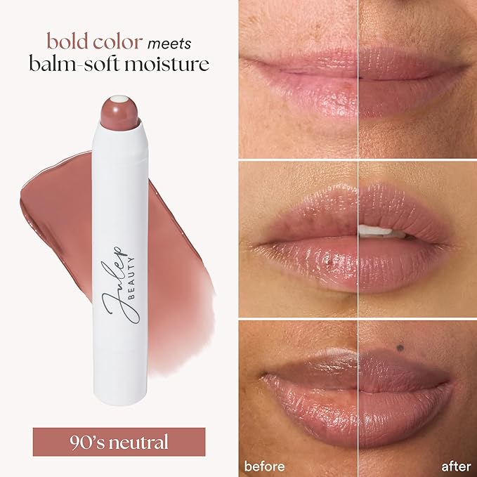 Julep It's Balm Tint of Color Lip Balm Trio - Cherry Wood, Cashmere Nude, Dusty Orchid Summer | Hydrating Lip Color with Vitamin E Core | Natural Gloss Finish | Vegan & Cruelty-Free