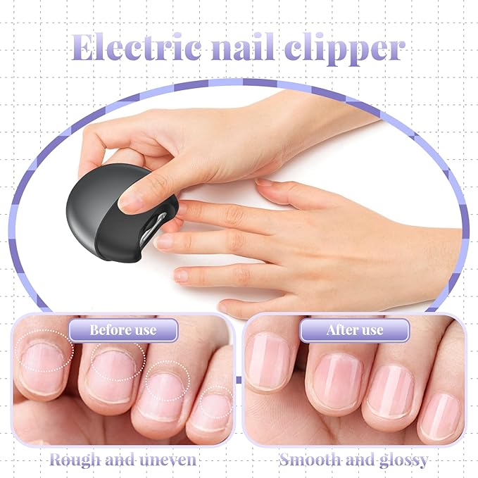 3 in 1 Automatic Electric Nail Clipper,2026 Upgraded Electric Nail Clipper, Automatic Nail Trimmer with Light and Nail Scraps Storage, Electric Toenail Clippers for Seniors Adults