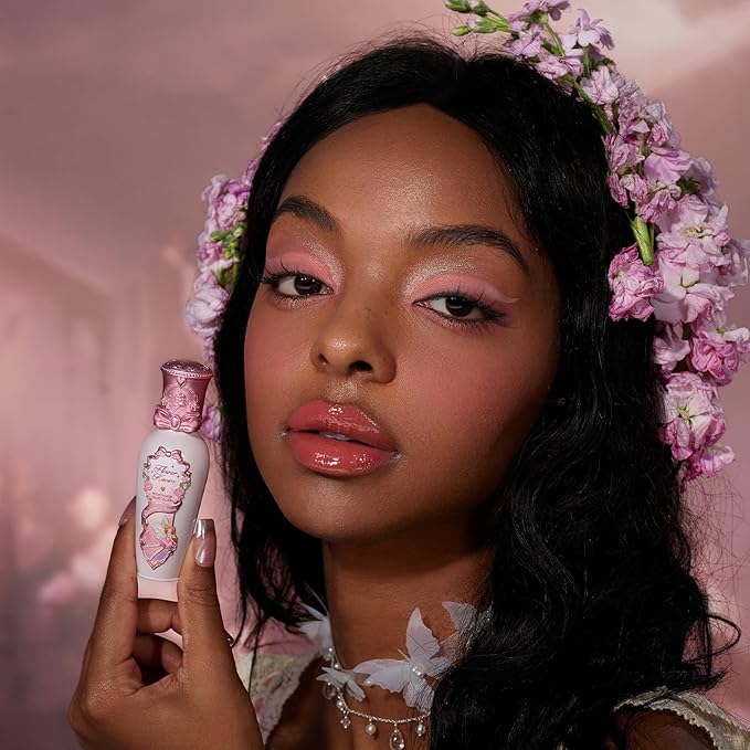 Flower Knows Midsummer Fairytales Lip Gloss-Glowy Moisturizing Coating Lip Lacquer-Hydrating Tinted Lip Oil for Girls&Women-Vegan & Cruelty Free-0.17Fl Oz(G01 Alice)