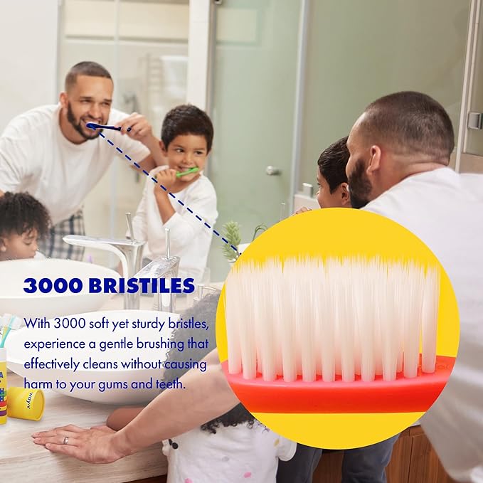 WAY.V Extra Soft Toothbrush for Adults Sensitive Gums and Teeth with Individual Head Covers, 7 Pcs Manual Toothbrushes - Family and Guests (7 Counts, Soft Bristle)
