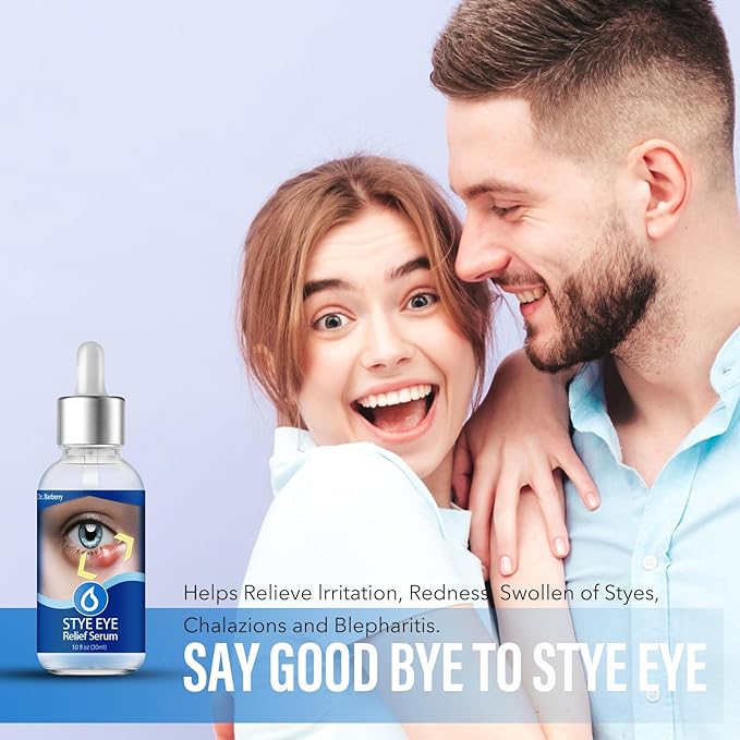 Stye Eye Drops, Stye Eye Treatment, Eye Stye Relief Serum, Non-Irritating Formula with Hippophae Rhamnoides Fruit Oil & Avo-cado Oil, Target Chalazions & Blepharitis (1 Fl. OZ)