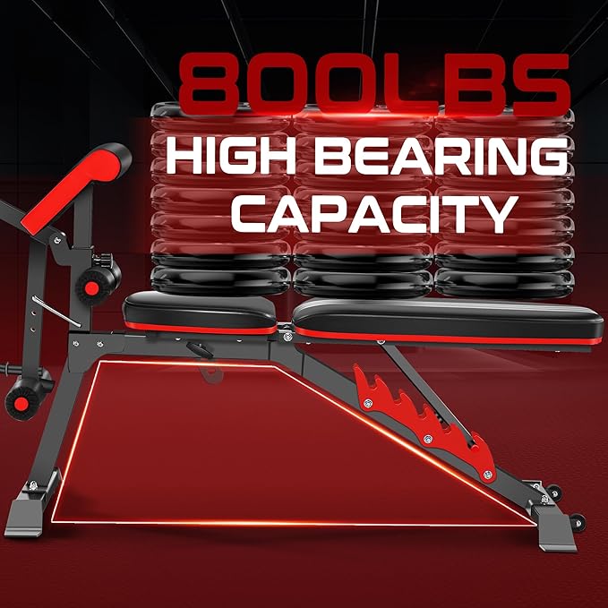 BODYRHYTHM Multifunctional Weight Bench with Leg Extension and