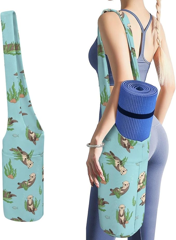 Large Yoga Mat Bag Fit Most Size for Ladies Yoga Mats Carrier Bags Multi-Functional Exercise Mat Holder Storage Bag
