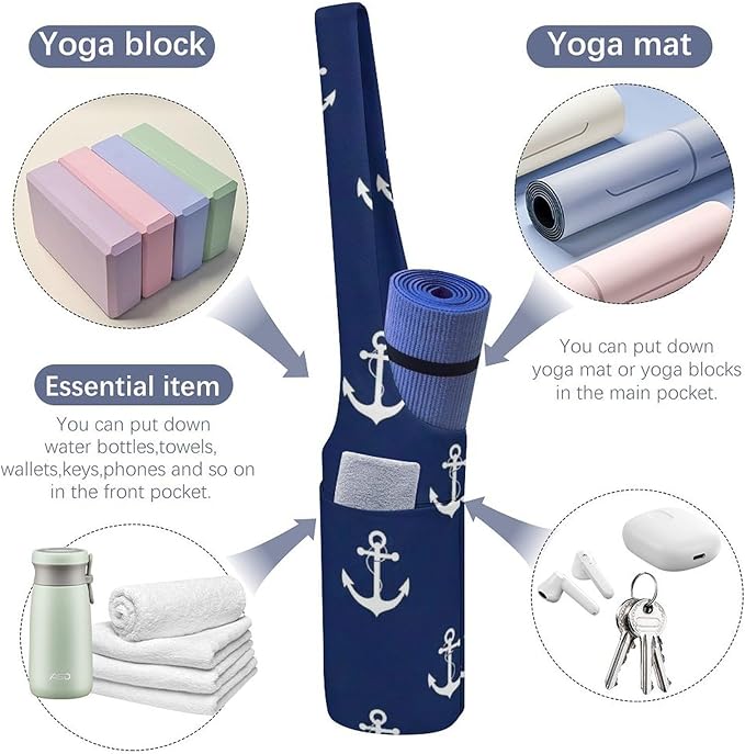 Yoga Mat Bag Large Tote Carrier Holder with Water Bottle Pocket Yoga Bags