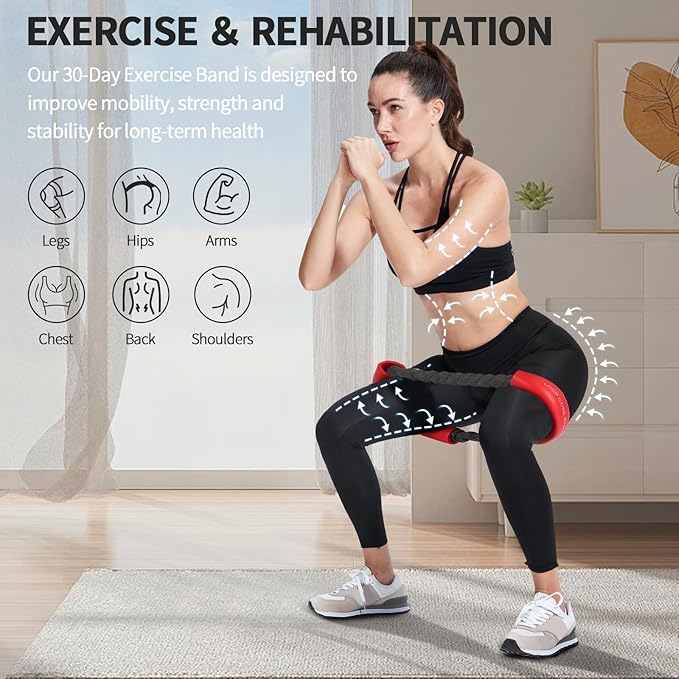 Hip & Core System Set, Resistance Loop Bands Set to Stretch, Core Fitness Glute Workout Bands