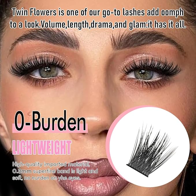 Natural Lash Clusters Kit Wispy Eyelash Clusters 120 pcs Cluster Eyelash Extensions C Curl Individual Lashes 10-16 mm Mix Length Natural Look (Natural A50 KIT 120 Pcs)