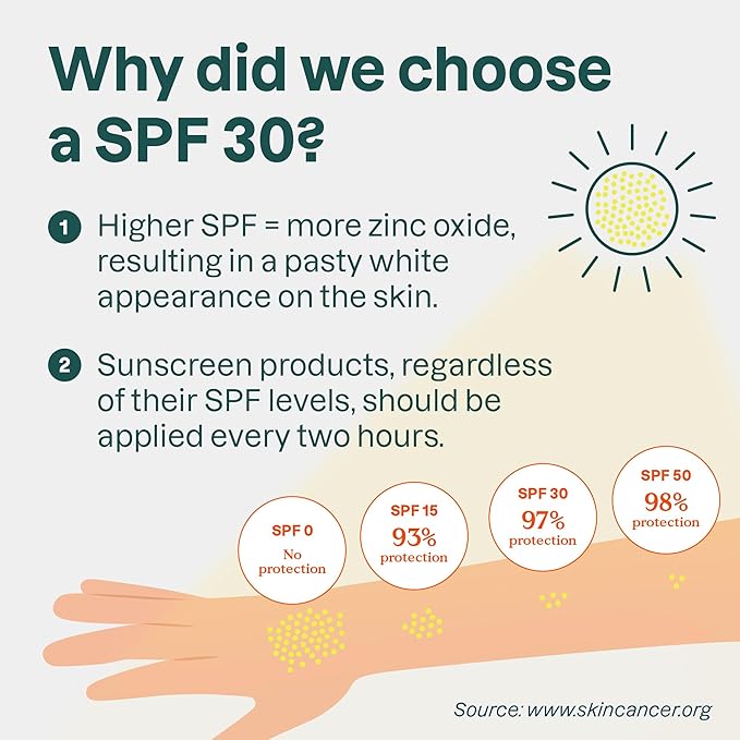 ATTITUDE Mineral Face Sunscreen Stick for Kids, SPF 30, EWG Verified, Plastic-Free, Broad Spectrum UVA/UVB Protection with Zinc Oxide, Dermatologically Tested, Vegan, Unscented, 0.7 Ounce