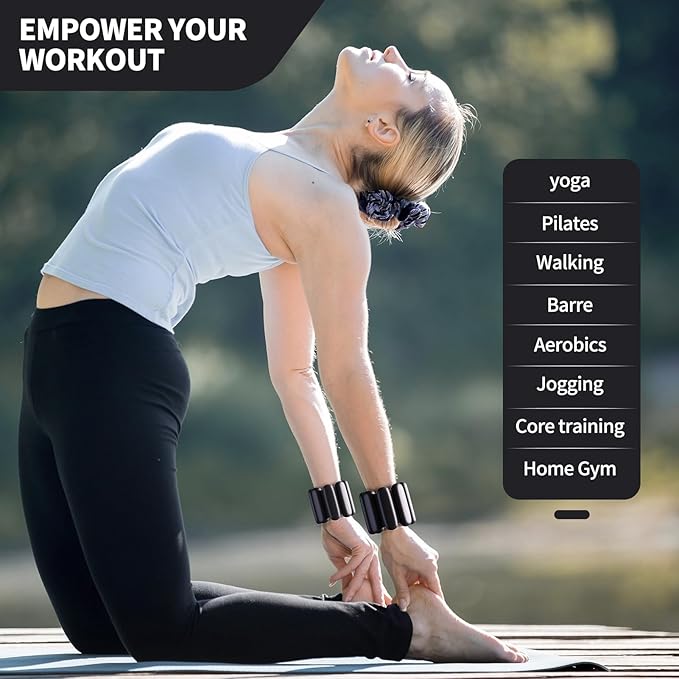 Ankle weights for women wrist weight: Adjustable ankle 2lbs(1lb each)