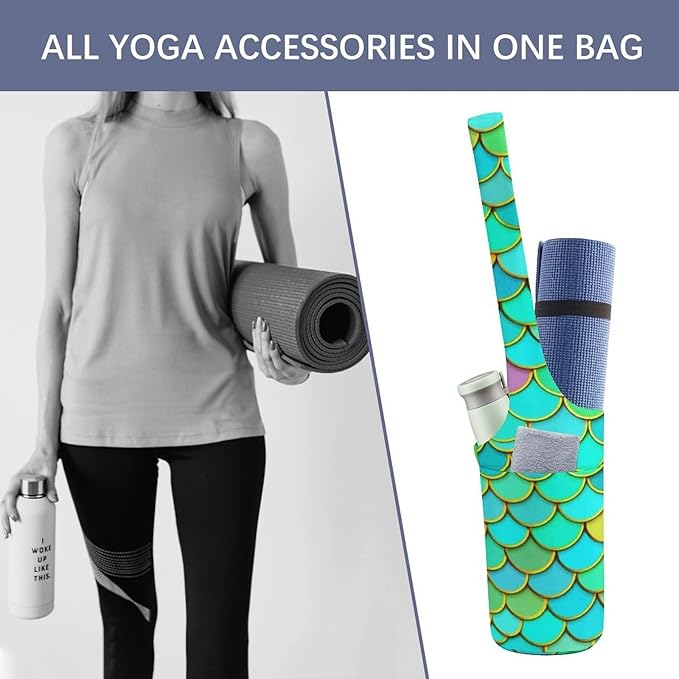 Stylish Yoga Mat Bag for Women Exercise Mat Holder with Shoulder Strap Yoga Mats Totes Sports Storage Bag