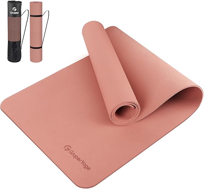 Yoga Mat Non Slip, 72"L x 24"W x 0.24"/0.32"TH, Anti-Tear Exercise Mat with Carrying Strap and Bag, Pro TPE Yoga Mats for Women, Workout Mats for Home, Pilates and Floor Exercises