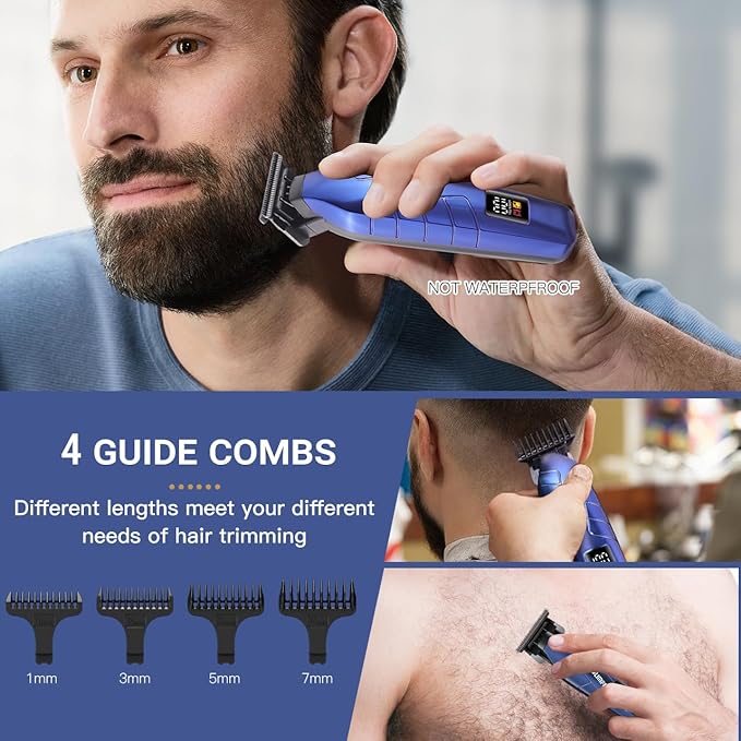 SOLIMPIA Upgraded Head Shavers for Bald Men, Hair Trimmer Kit, Magnetic Electric Razor, Large Battery Capacity, Rechargeable LED Display Beard Trimmer, Waterproof Wet/Dry Head Shaver