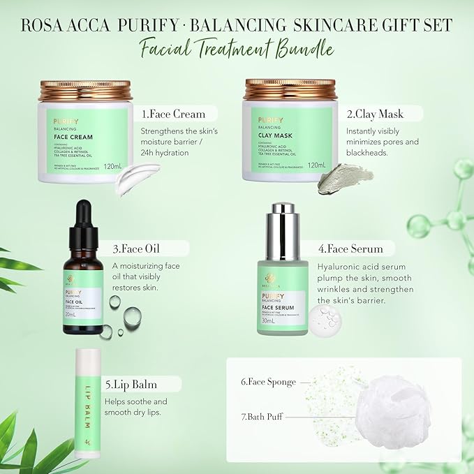 30pcs Valentines Day Gifts for Men & Women, Facial Skin Care Set & Spa Ki, Self-Care Relaxation Gift, Skin Care Collection, Tea Tree Essential Oil, Serum, Dad, Mother's Day, Christmas, Birthday