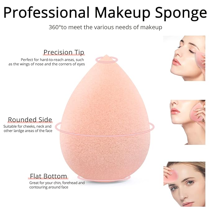 BEAKEY Makeup Sponge Set, Foundation Blending Sponge, Beauty