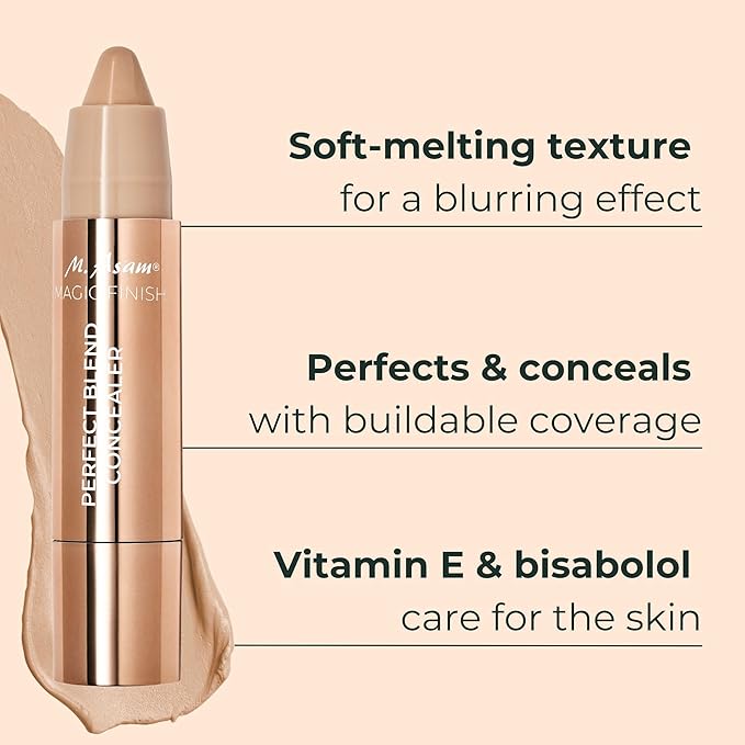 M. Asam MAGIC FINISH Perfect Blend Concealer Nude (3 g) - concealer perfects & conceals blemishes & imperfections, make-up with adjustable coverage & instant blur effect, vegan