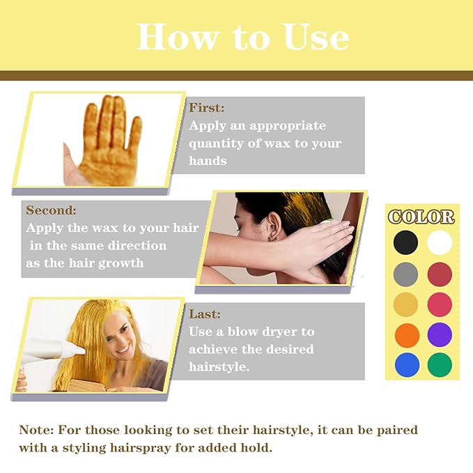 Blonde Hair Color Wax, Temporary